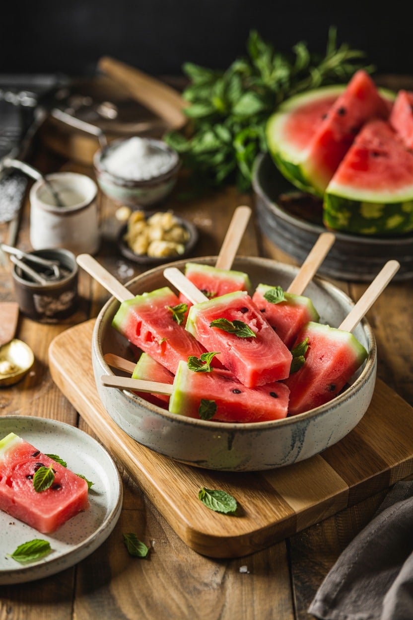 Watermelon Mint Cream Pops