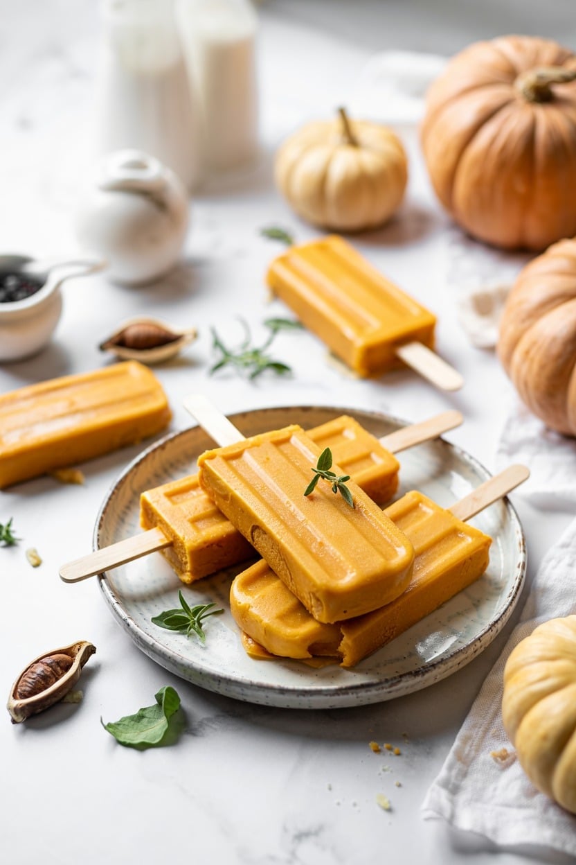 Pumpkin Pie Popsicles