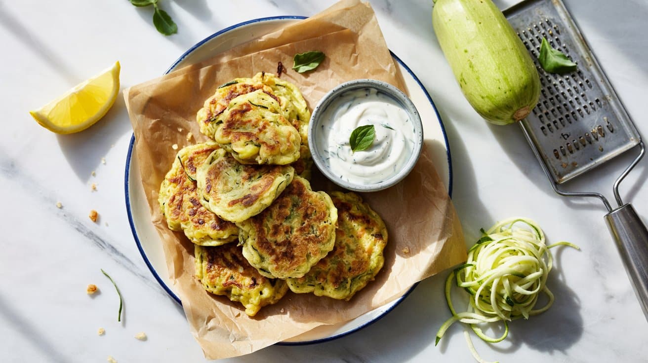 20 zucchini fritters with yogurt dip a b dZ7ByoeQPeHvwNxHr3zoQ heojBdtsQNSqyb yEMqtAQ