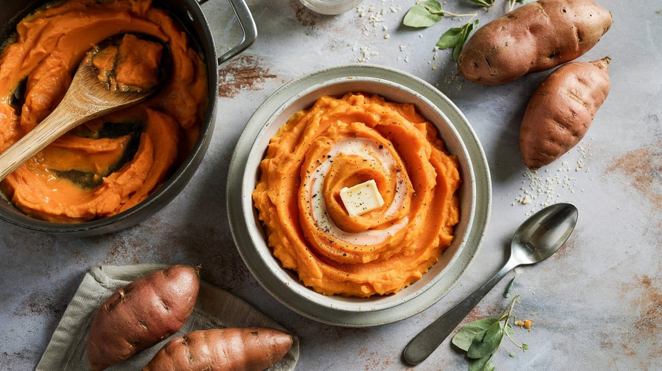 4 creamy mashed sweet potatoes stovetop qpZE7AWcSfuW6TZ7KHSXRQ YeGEnxDoQwew3C9Vd5uCYw