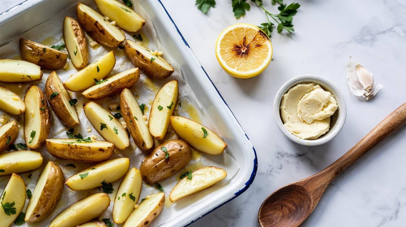 4 lemon garlic roasted potatoes a bright zkCRfxFjSQ6XzyYRTH vtw kWmuWeoDRKC9aluZatGWvQ