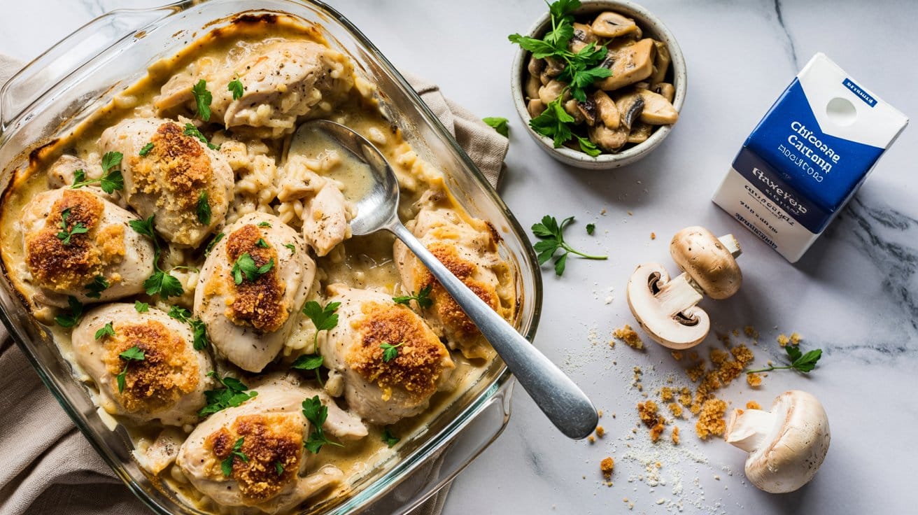 5 chicken and rice casserole with creamy x7ZNdSmxS4u9SaasRIVNNA 3Ru5jiguR1iQoxJIla qkA