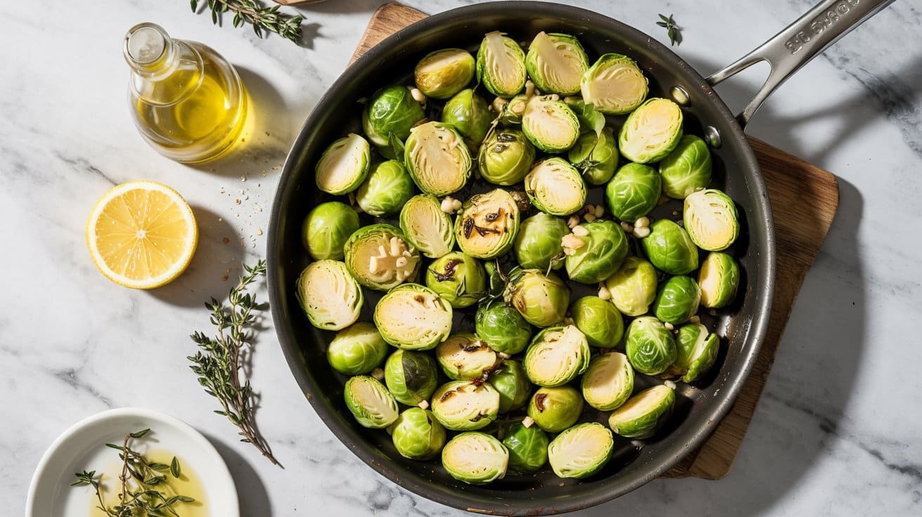 5 garlic herb sauteed brussels sprouts a H79P8mBeQGKfMLFvPj tMg hSS64E0bS u3asPDdzQe7Q