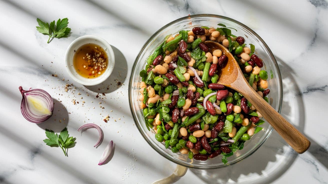5 three bean salad with tangy vinaigrett mrhbJMyLSY2X9xLin4yMaw abuEf6v3QpWF0ZvcUYcydg