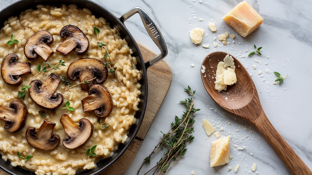 6 barley risotto with mushrooms and thym QYs8854TPiZh8kUPjDK7w 9pdU SaOSdialg9Ikc1tgA
