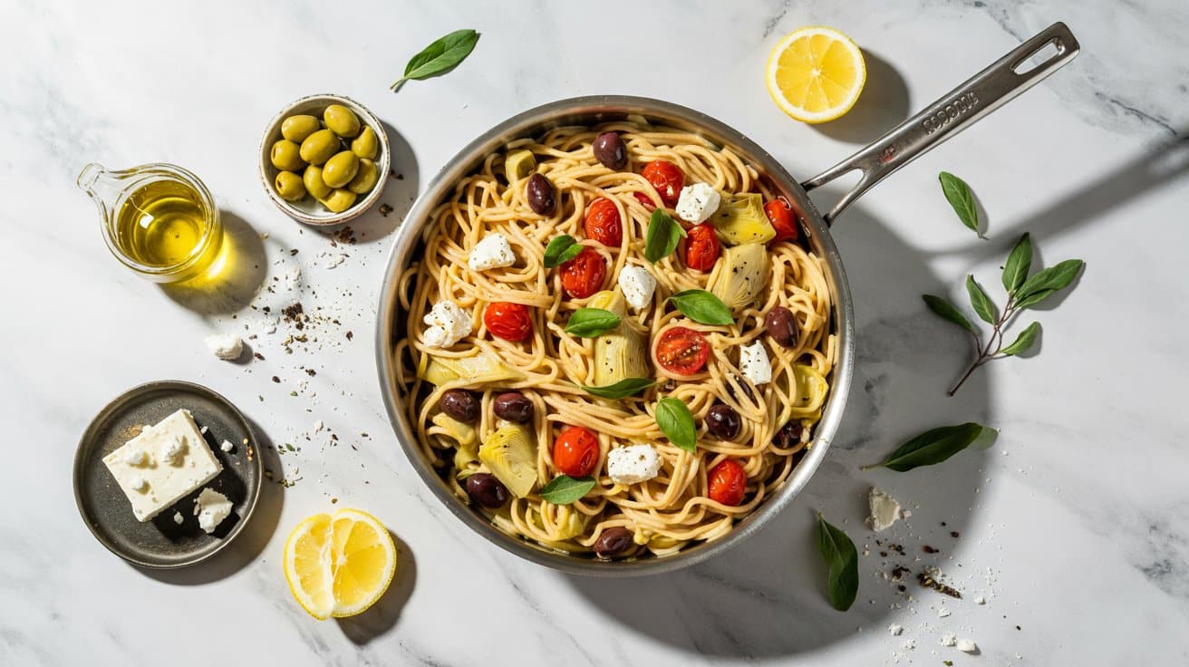 7 one pot mediterranean no boil pasta a h54VrBzpRdyuqk5fVvAz2w R0TktNAzQh6jhYMibu1klQ