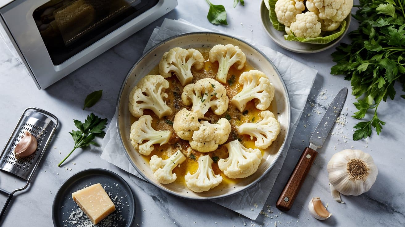 8 microwave garlic parmesan cauliflower WEsMNIPlQVaXRiWZ3Dw2ow geQTmGq7TXem47Y1bA1ETw