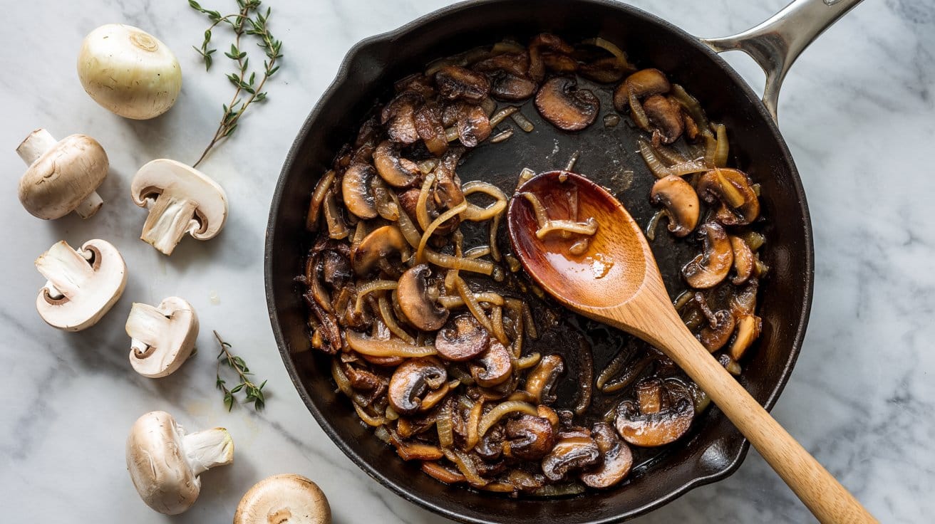 9 caramelized onion and mushroom skillet B 4T27fFSFGF7dVEXJh9ew Pw5AkkuYTWqhzEZcqG3r7Q