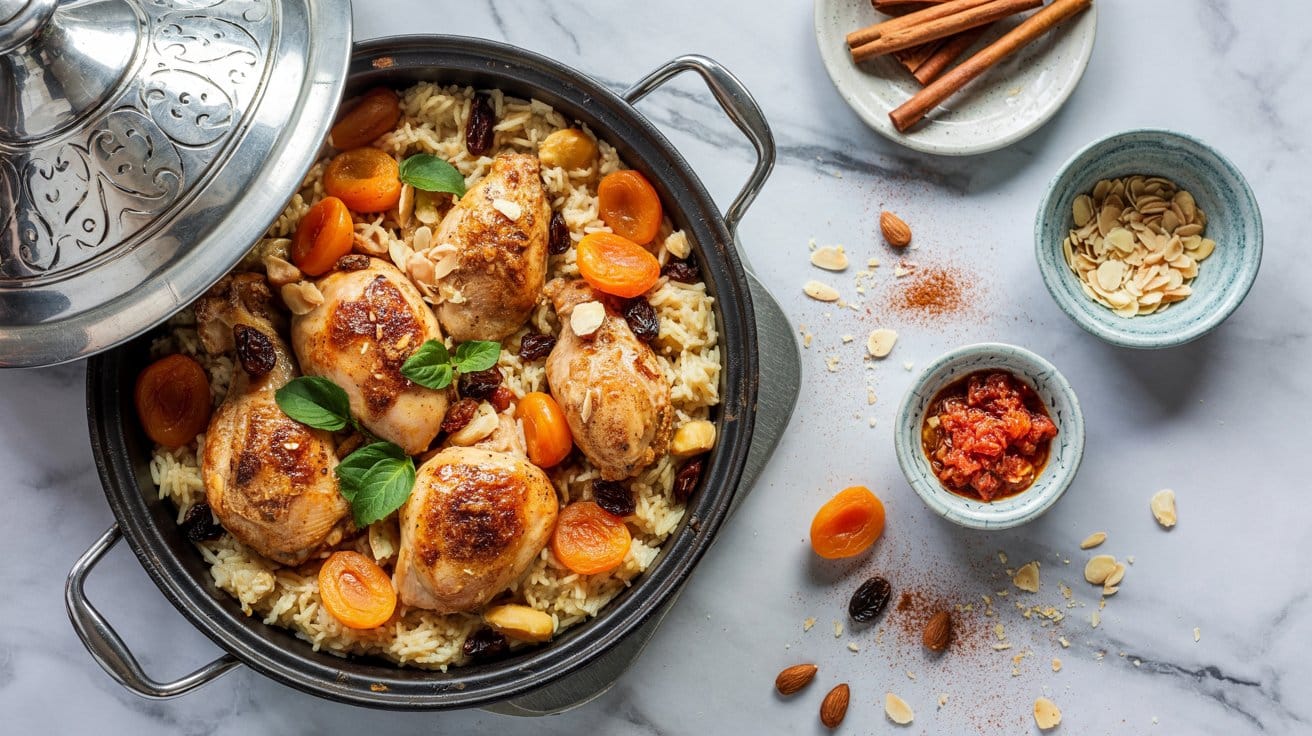 9 moroccan chicken and rice with apricot 0TkIqfv QRGK Ho3MX2avA UhHyassvQMqyRXpzZZnpOQ
