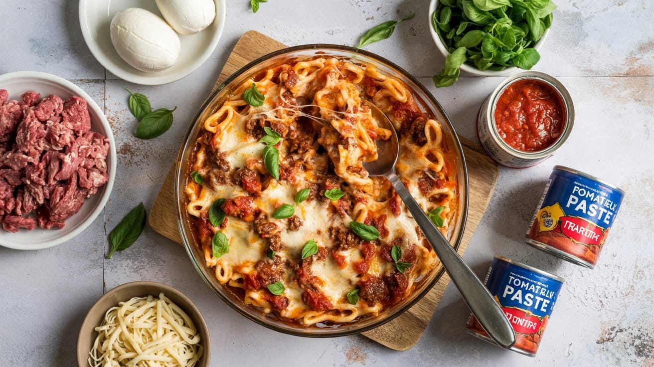 9 no boil cheesy beef and tomato pasta b xVcN9ySbSpShDo6NSzcg5g i1iovN 5S4yk zXTnHIerA
