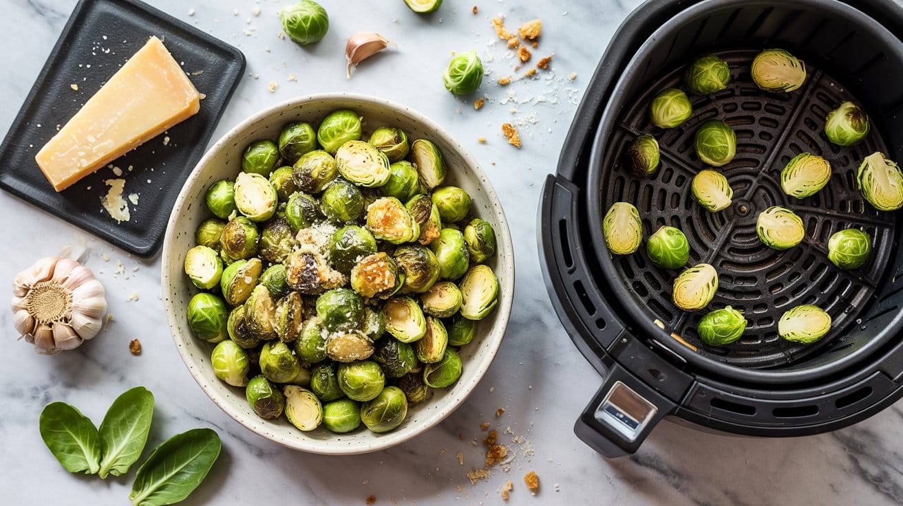 12 air fryer parmesan garlic brussels sp XSnO4lRHTTS4q29G4H YzQ E0DziMl4Q3iLIyu2SyBiqg