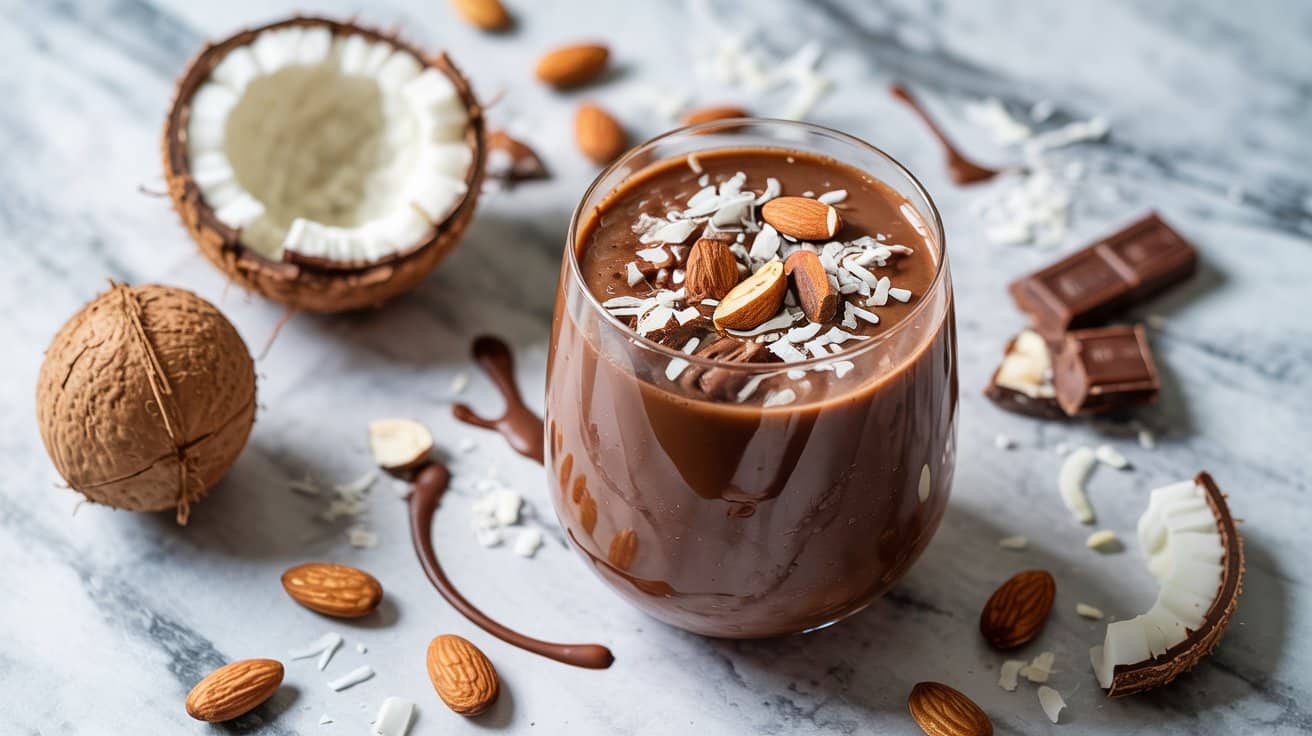12 almond joy smoothie a bright top down LuGhmNECSdy8Z2EmAxHHag ypNXYUd8S3Sr1KX2clwBNg