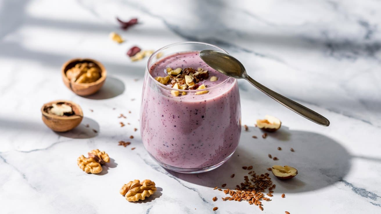 13 blueberry flax and walnut smoothie a AitglwDYRmiaZKxDXUmiDw u4bDz wWT BwJoX69LCzg