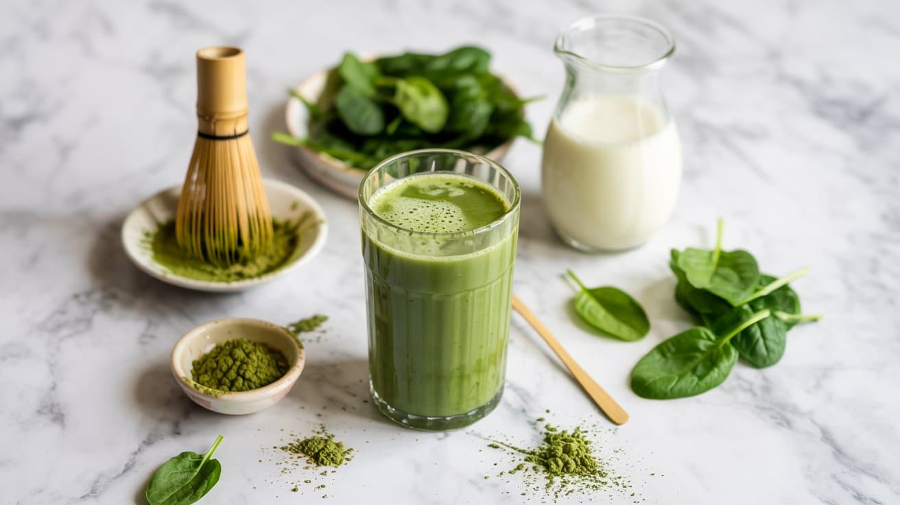 13 matcha green tea spinach smoothie a b nrKtlYJqTYWbNCabmIQHMA IVJwUVXiStCZxiR3lrl7QA