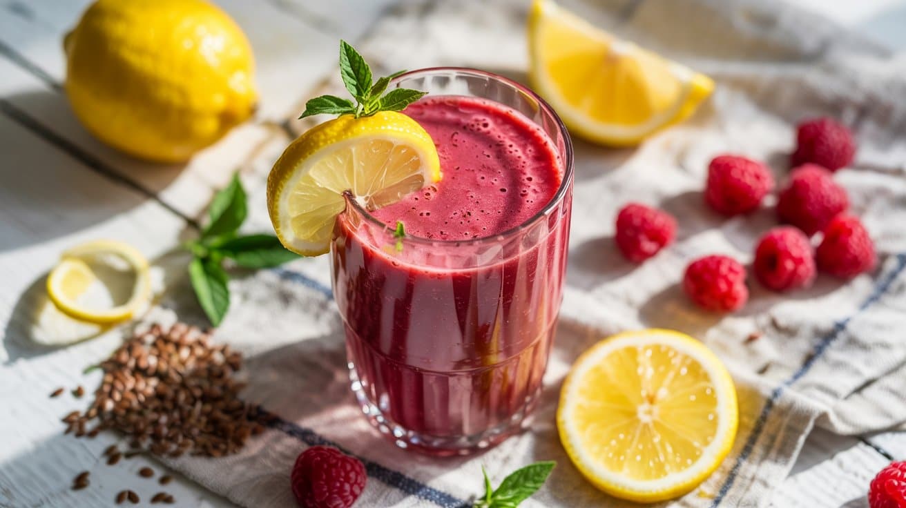14 raspberry lemon flax smoothie a brigh wXw0EuC6Sh vxm8gTHljpw wj2aTNt0QK2JD4w3ImkiVQ