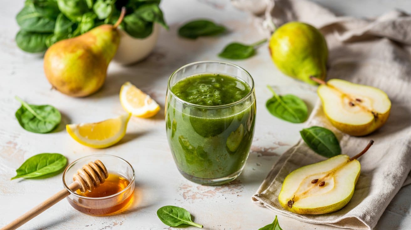 18 lemon pear spinach smoothie a bright ucd9rks0RZ 30lCiaDa8hw AYjbRswCQ SVyrJIjEInaA
