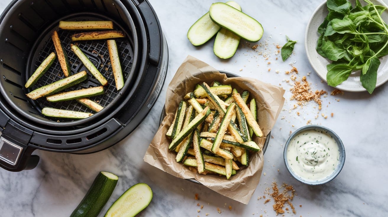 2 air fryer zucchini fries a bright top wjtERXt8RS6Zu9BwUYPeEw H1rEWeSCSeqQoZFfPl7m5w