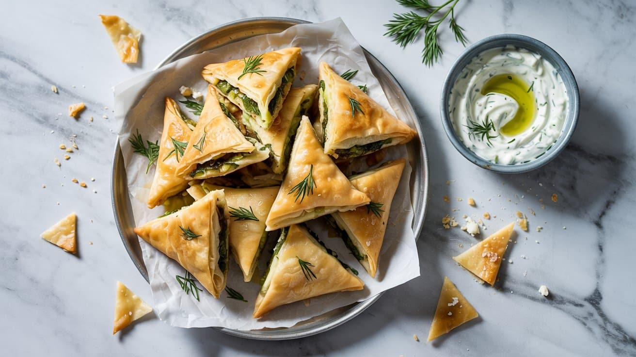 2 mini spanakopita triangles a bright to d10QVj7nQ6KXESnxCcKdEg Ue8vw0rRQuC8T67glFrRXQ