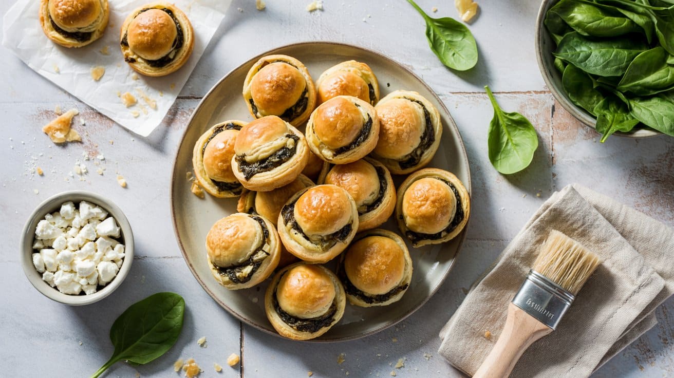 2 mini spinach and feta puffs a bright t 2xRAGjMZTeS8TD1CtmGBYg PrXHLSOGTjqaDwM6 4ugxg