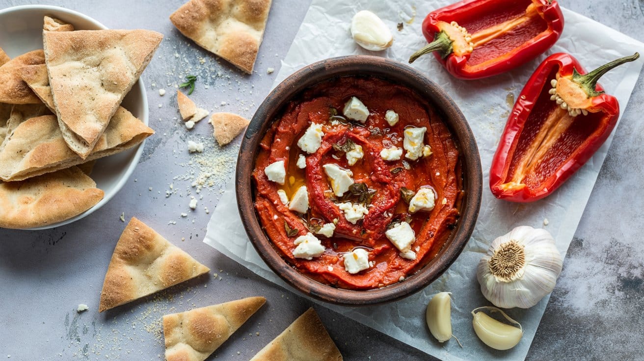 2 roasted red pepper and feta dip a brig bjqu0BMjQJ6RRQ3pabZKog cKQmVGIwR uG7l0nsjGEog