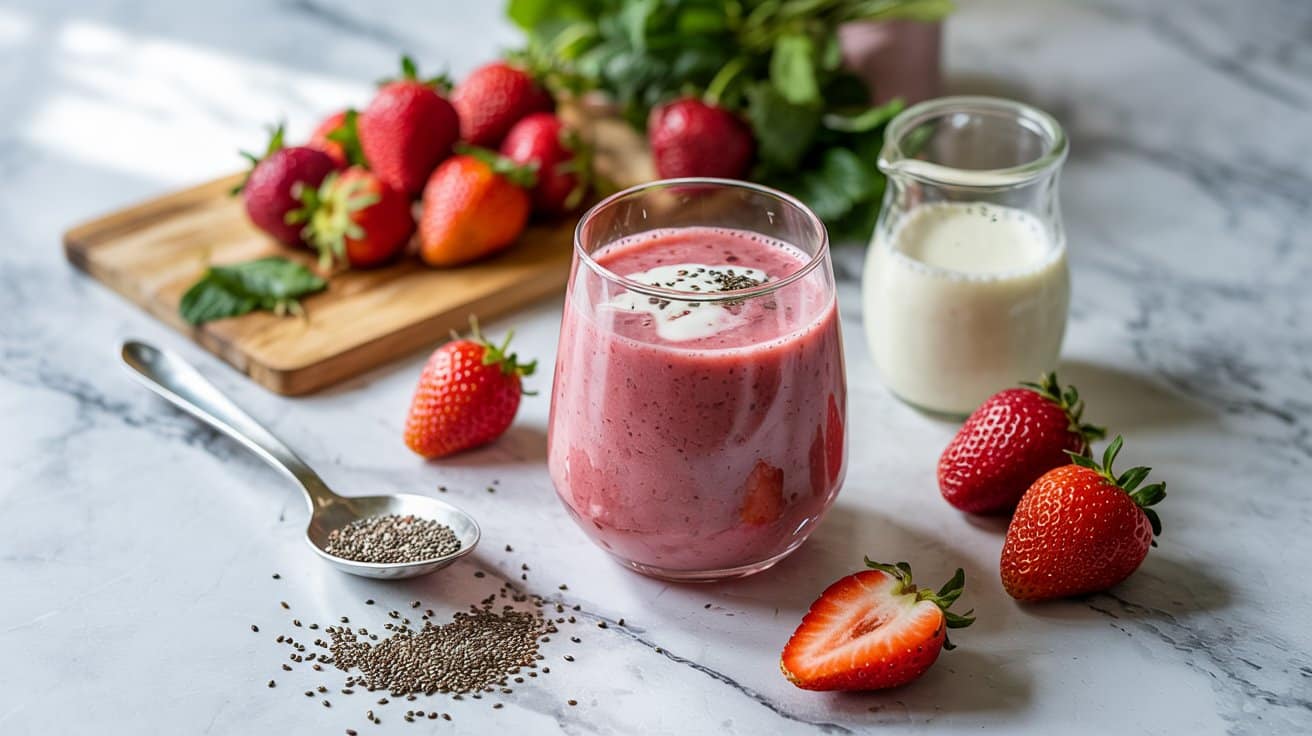 4 strawberry chia seed smoothie a bright o49CmSKVSy s3vCvz9rFRA Eq40LWIDQJahkg6k4NOiwQ