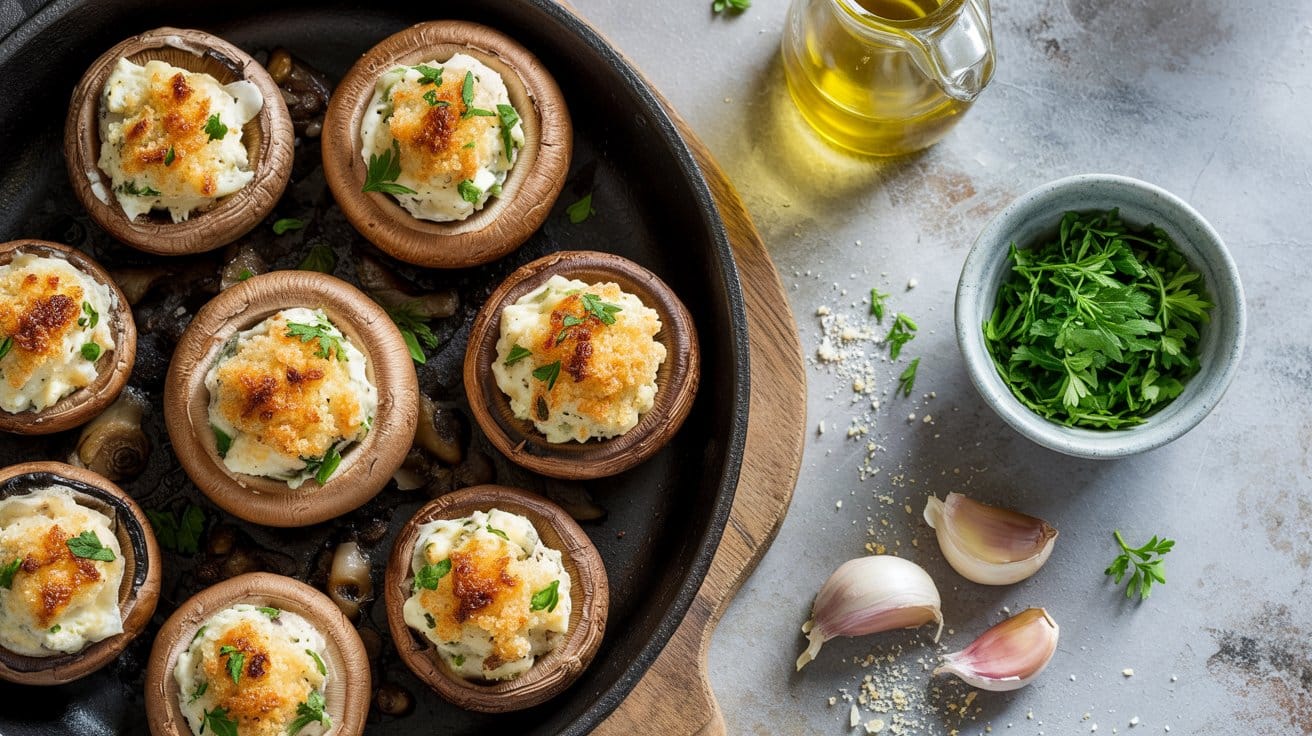 4 stuffed mushrooms with garlic and herb StVaE5zbRVSnupqu24Fu3g ewZW8w1wQBW8OQqbf8WVHg