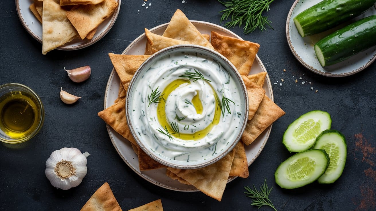 6 greek tzatziki and pita chips a bright y Qi70CFT0WQUvgkXRiuaA GcaSR3QeR SChTV3zZR3OA