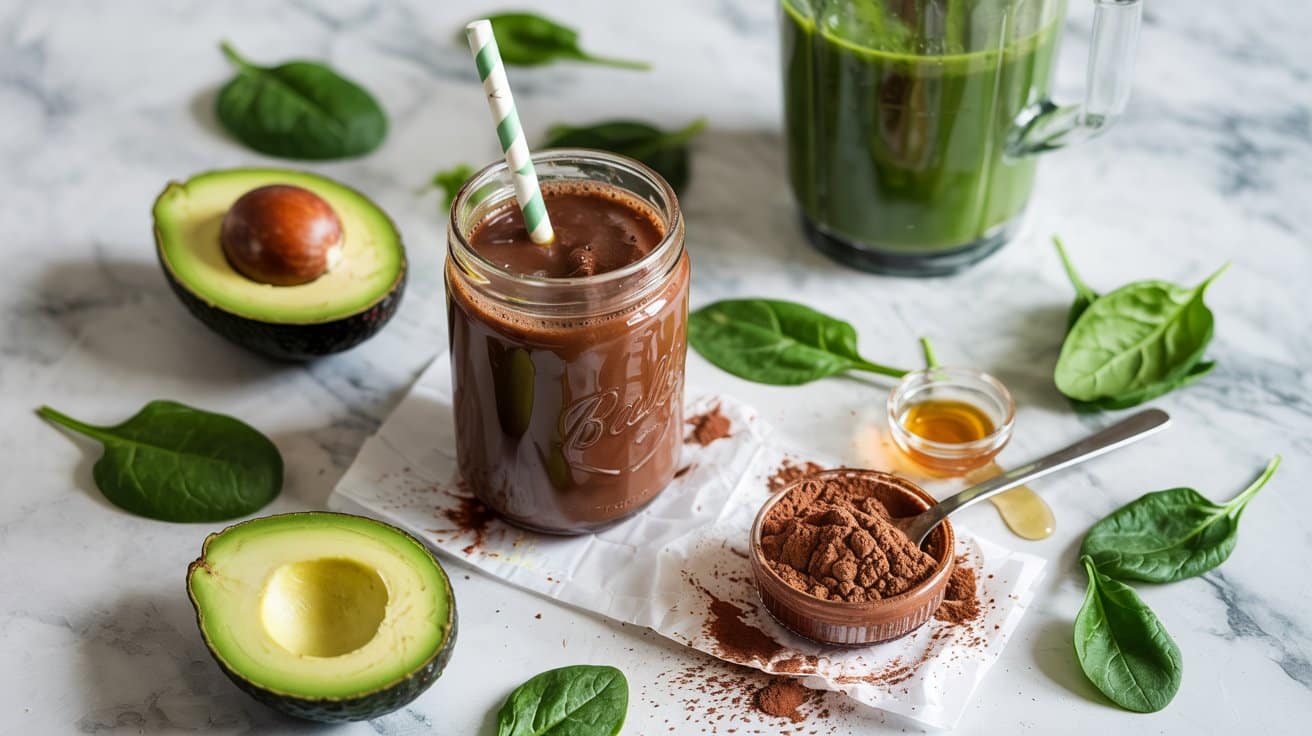 8 healthy chocolate avocado and spinach obHV0MjpQp60hN7mWy4USw 2ftAAlf5RO f OFqfuODQ