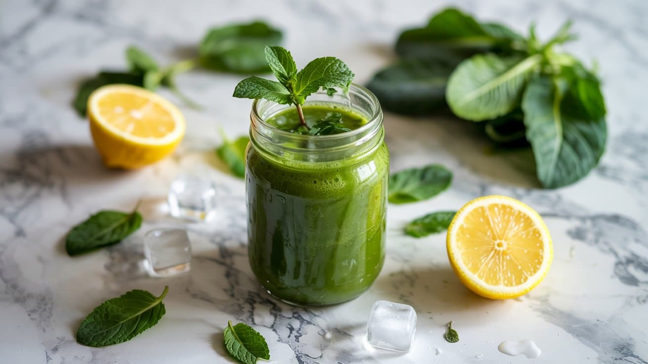 9 minty lemon collard green smoothie a b 2skypjnUTpySLDN5T5IF5Q HF7qBVMQ7C2kyXE uR2SA