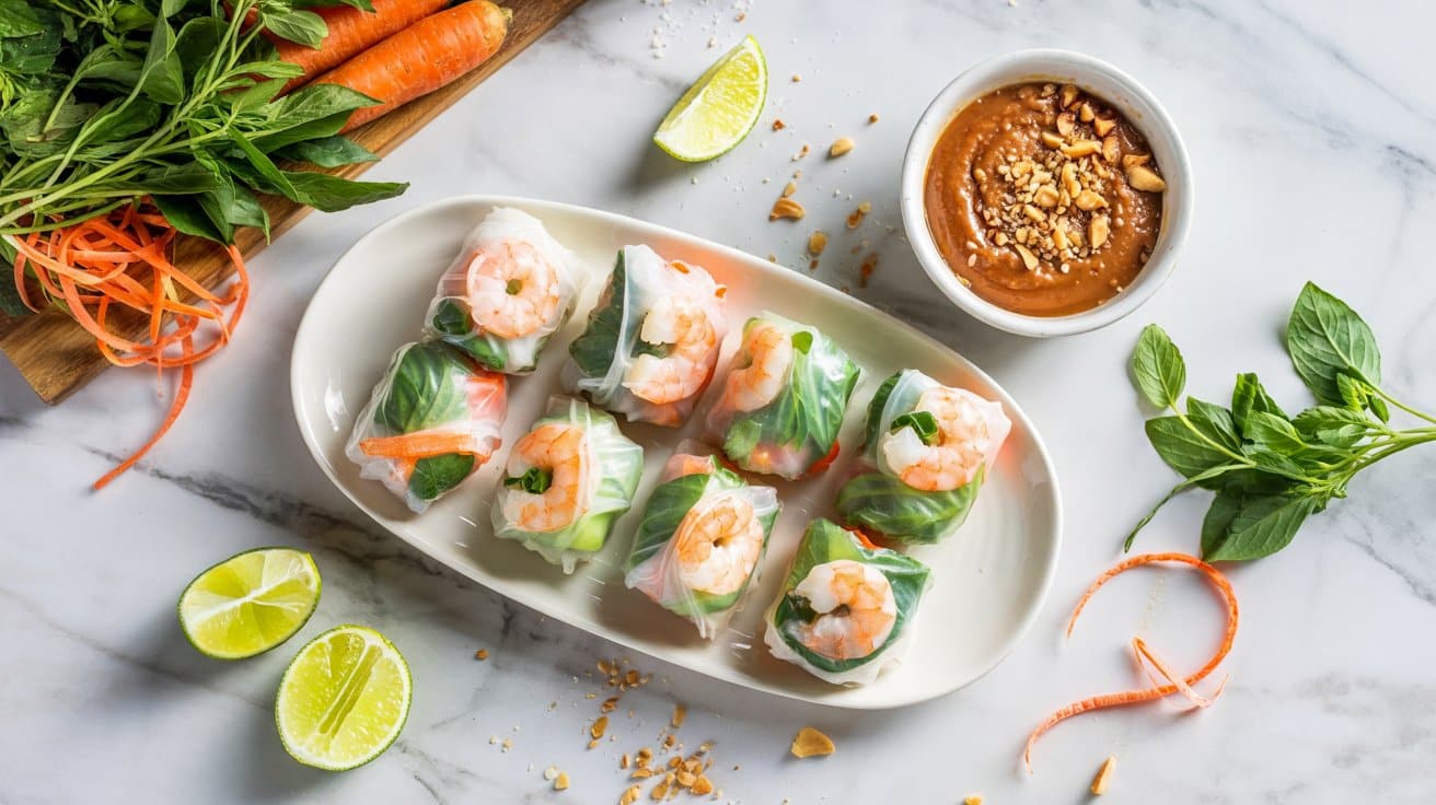 9 vietnamese summer rolls with peanut di JmtUfQnOSg 8s4q65hsM3w rRSs3asLTD6nzIO1 59nhQ