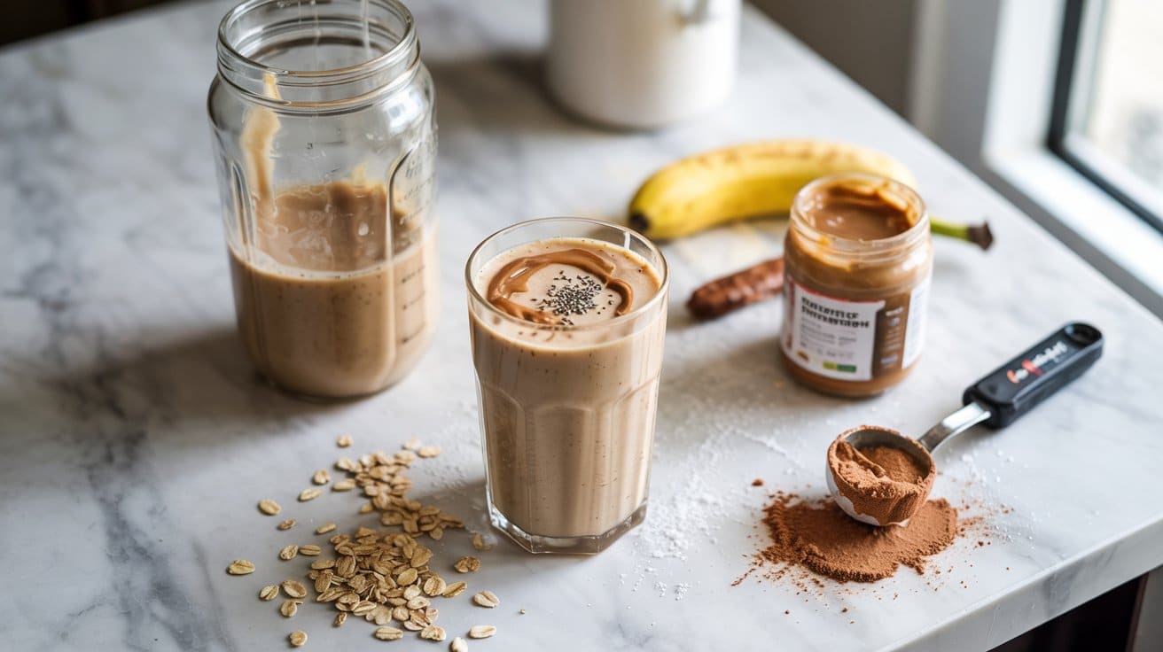 1 banana almond butter protein smoothie nO1r7ddRRO dQoBGOBpzJw EwHvCl7NRAi Al0deyGNdw