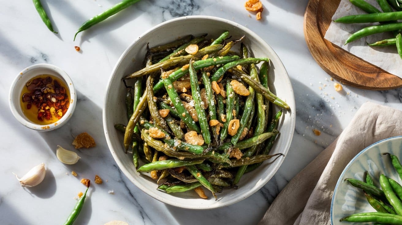 1 crispy garlic green beans a bright top MWFV45p5RG6llGy GfFYeQ GI4wVOQMTKKd7OvMb0XP A