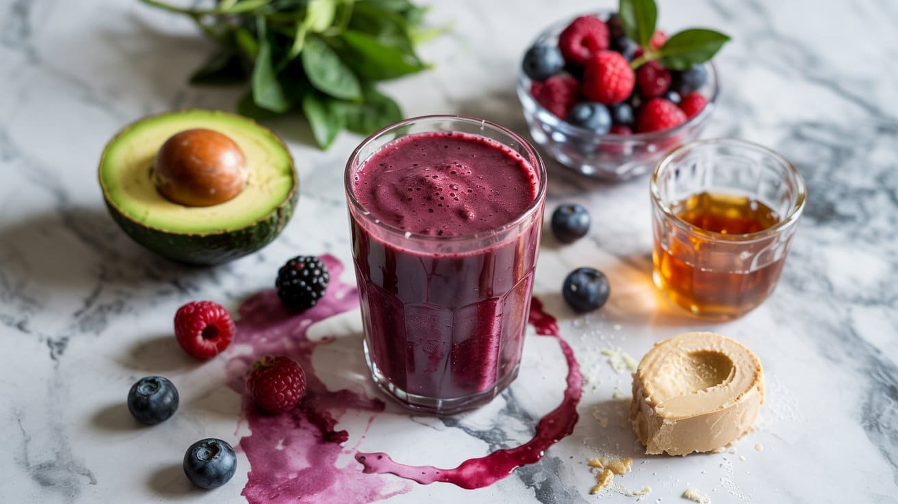 1 mixed berry avocado smoothie a bright 3ssxd8zpRUaGzbodH8FuJA xwkAy4LETu6ScnE a5rZuw