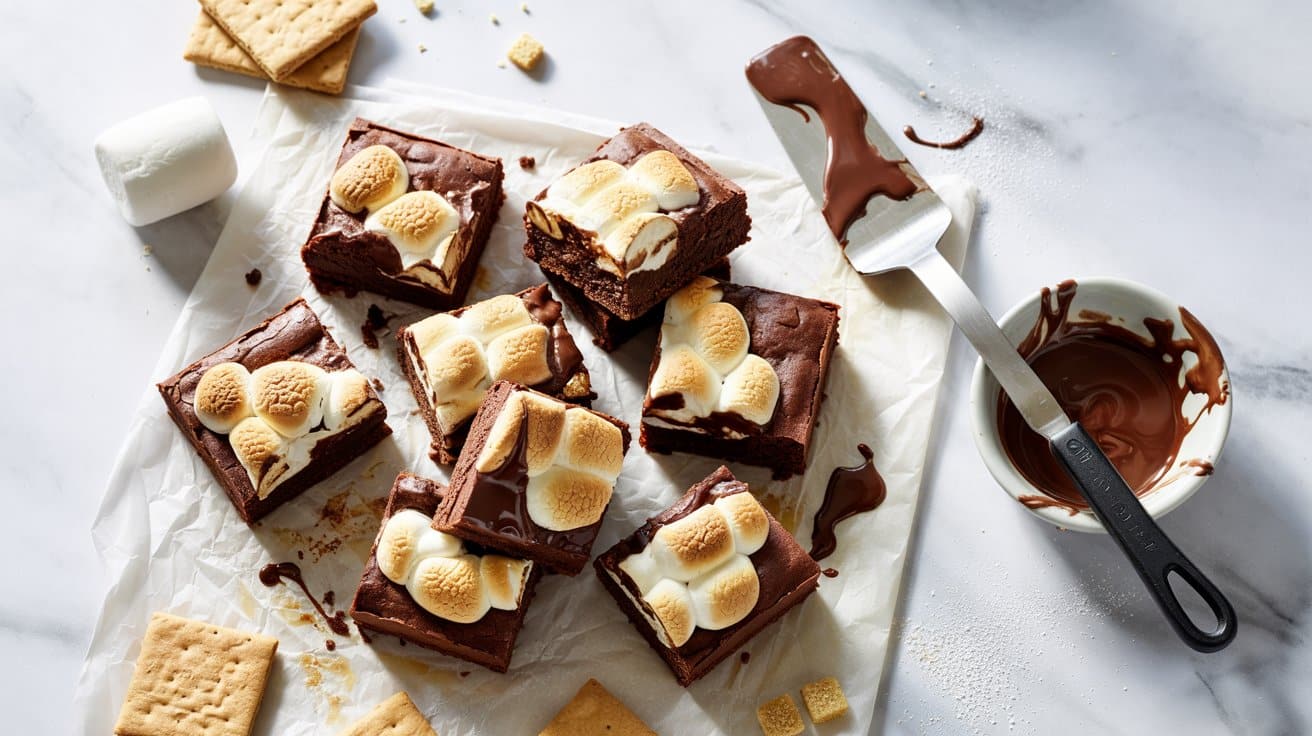 1 smores brownies with toasted marshmall SrJFl0EYRcSJLfr4lSjspw ZDyewMYnRfK9Pq4pSFjADQ