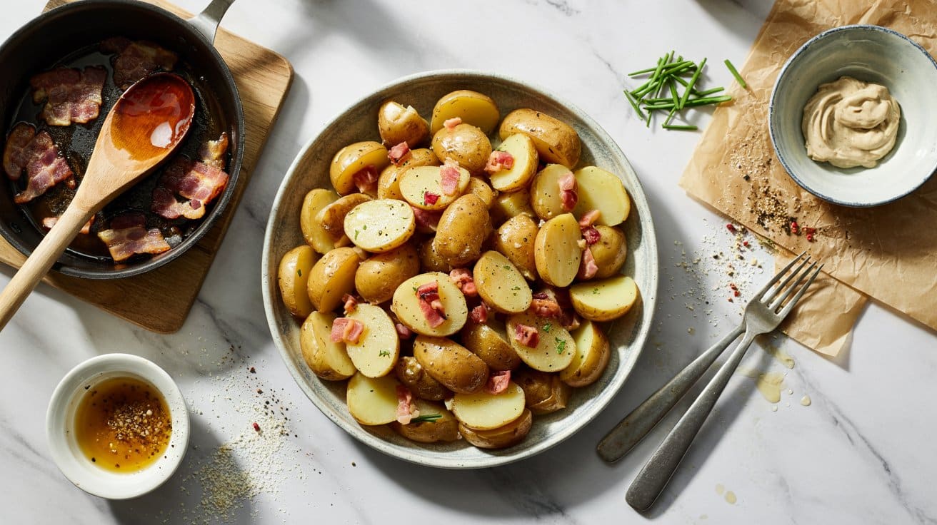 1 warm german potato salad KpAgef5DQvuGMUVAL1Njpw Vk9zq04QS7SUABc5jmYVPQ
