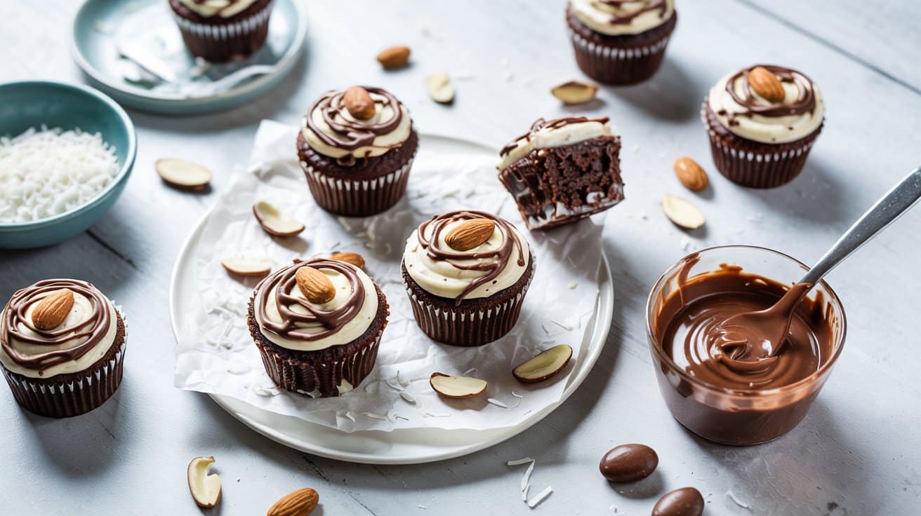 10 almond joy cupcakes a bright top down 5e3mSRtaRiucluRb4WRKzA eD4i Q9T6yIuDqVGr3C1A