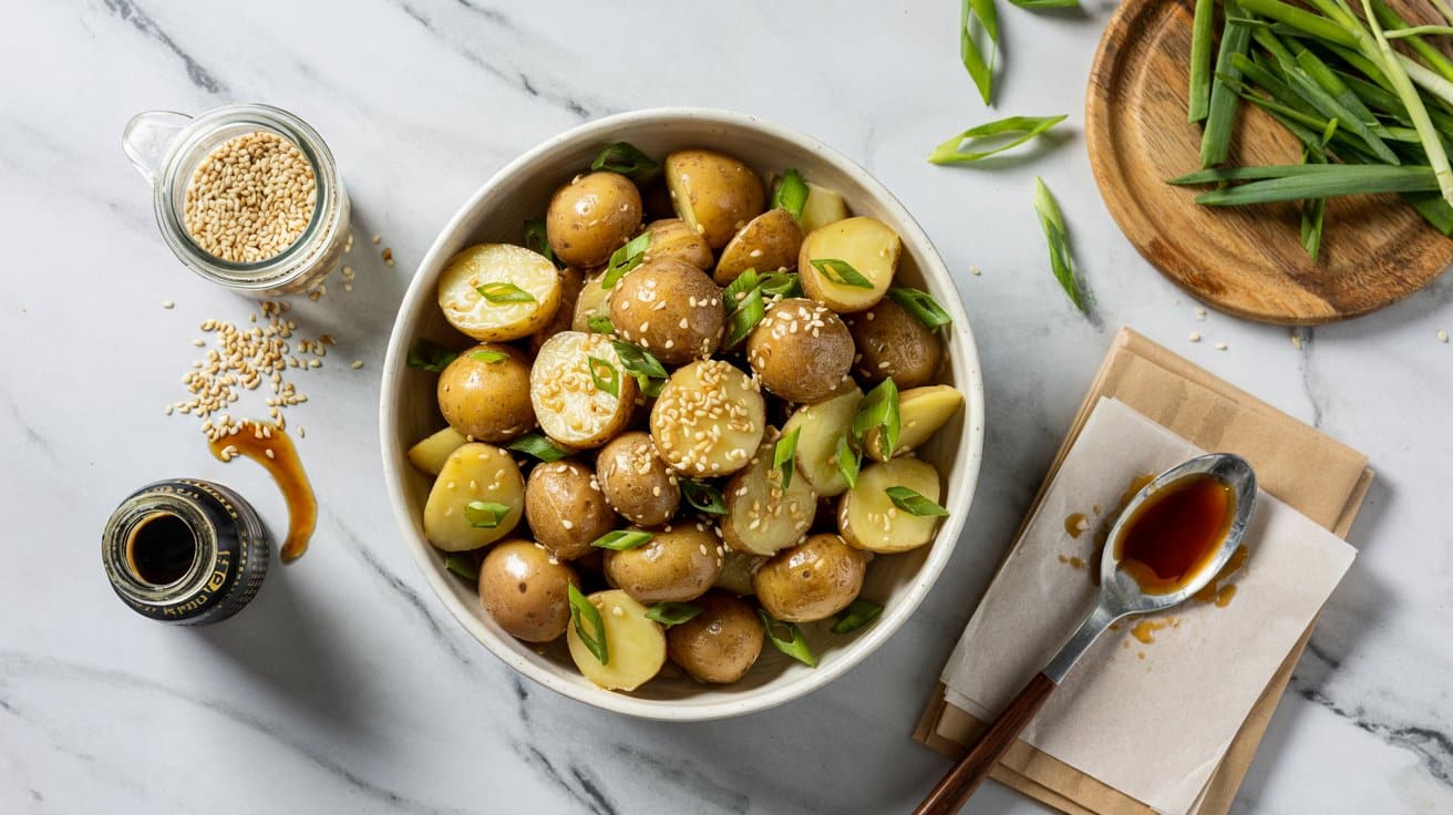 10 asian inspired potato salad with sesa grOm6QkCSbO3u70b27m2Ow Dxp8yuFlSdyj80pRK5DoSw