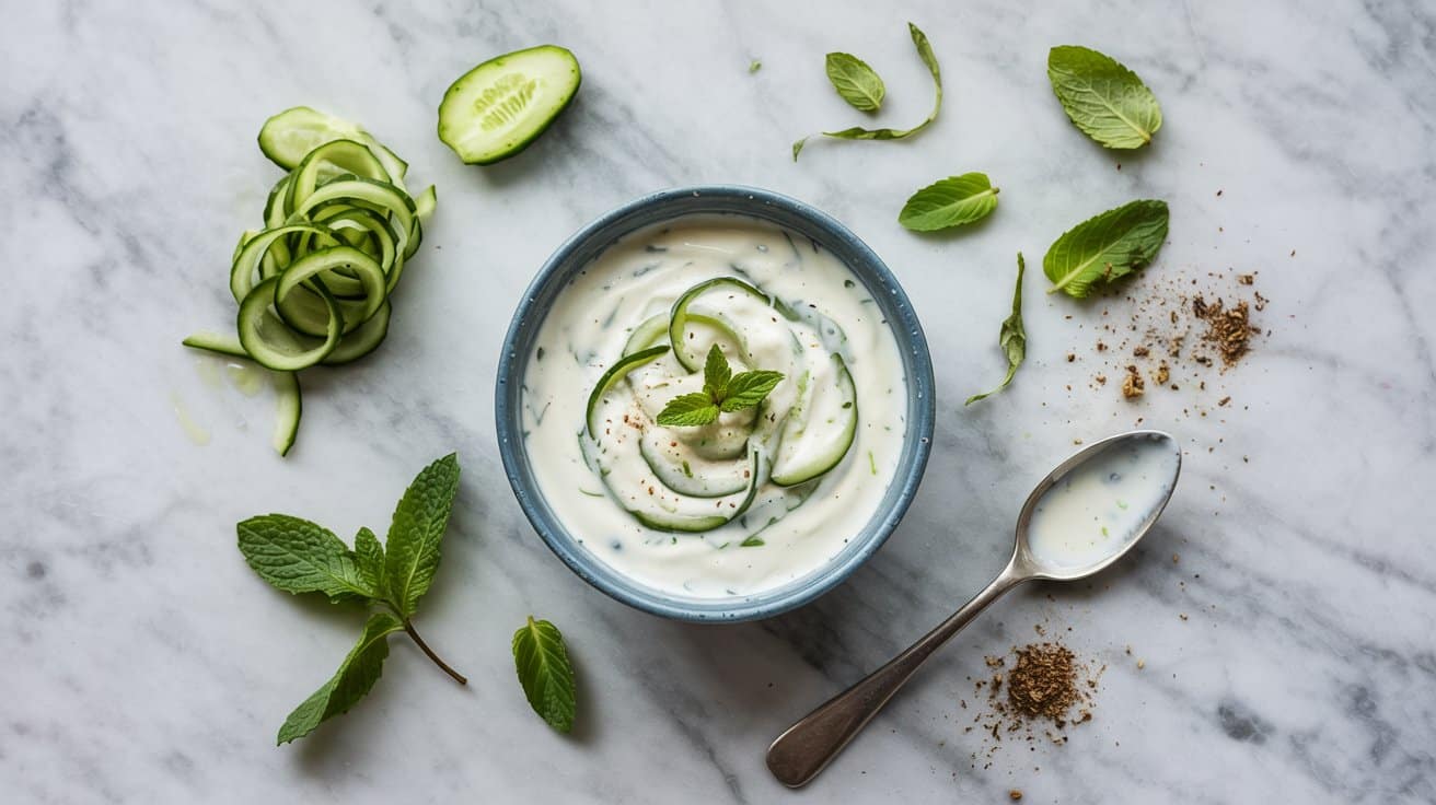 10 cucumber and mint raita a bright top ozjexO7RYCZihguFOZ Jg Pn1LOv6dRCa0EnyStIlH2Q