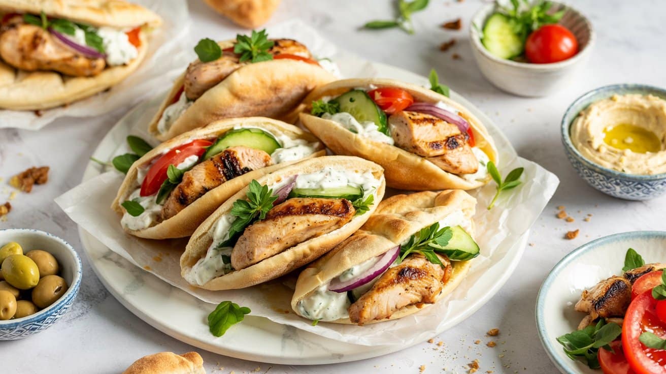 10 mediterranean chicken pita pockets a dZmrMa YS52Ltoujqvmh3A Bu KrqTDT9id VuLUA 6kA