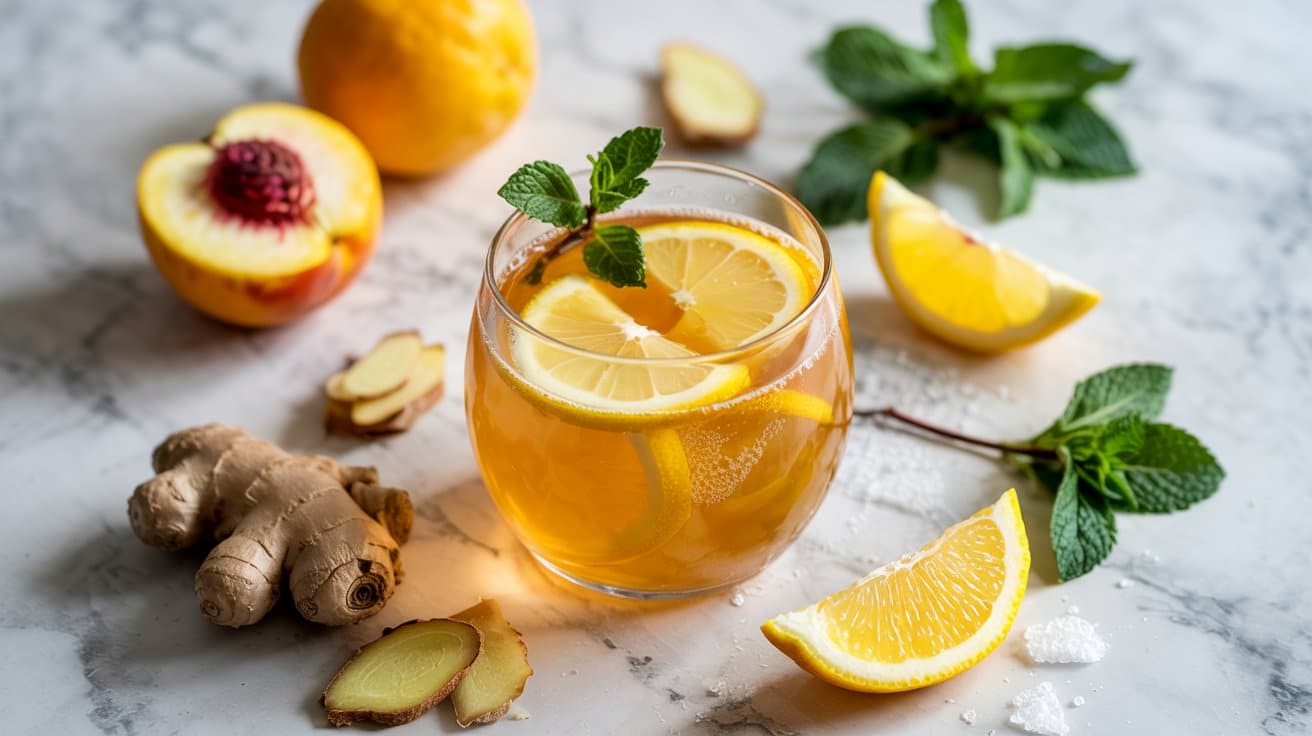 10 peach lemon ginger fizz a bright top v3coKEToTKOr2WOmE2llvg yEalycXLTYm6LUDE982DbA