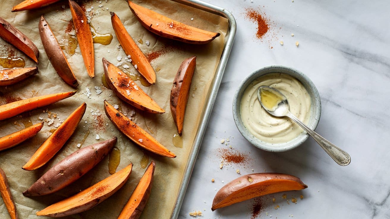 10 roasted sweet potato wedges a bright Kyv4lQC1SJyKRPmC iNdgg 75UlJhjIQ7el13AlbcxieA