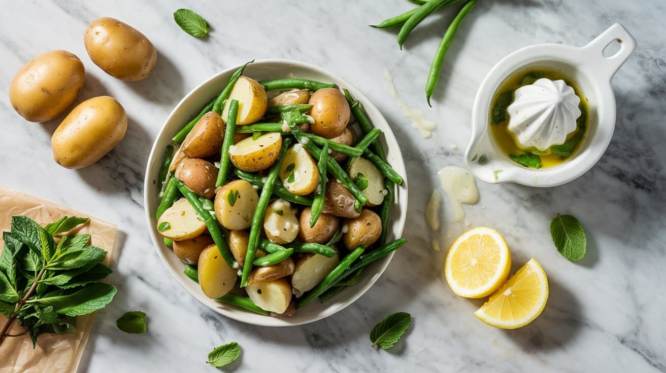 10 spring potato salad with green beans xfVyGAXqT52LbK5TV5Scrg kfLDW7hPTBO54IyfhKQHUQ