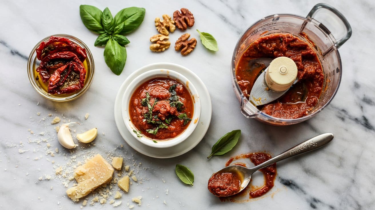 10 sun dried tomato pesto a bright top d NRjZPVHLR121MCyyozHySA i6ZY17RhT8qqAF43cRs6yA