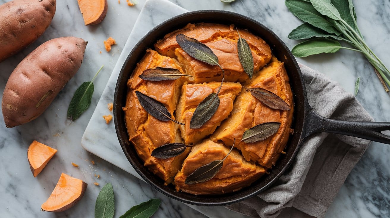 10 sweet potato and sage skillet loaf a BUAGFGaARtCkk6KcAM3NEQ NKw 3HrmQ1G w1pPSE7m3Q
