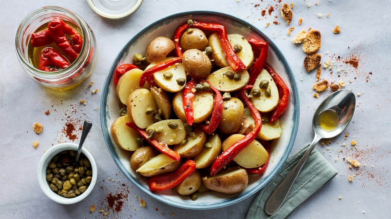 10 warm potato salad with roasted red pe fgKmshwcSUGPl0LMyBuBKw MkjixhTVTFKVvE5WNvA6VA