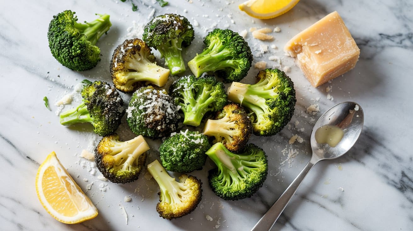 11 air fryer parmesan broccoli florets a ms6ET2q0SEWgobjfBTQr4w hpDkUkdfRJiXfblDDXUW1A