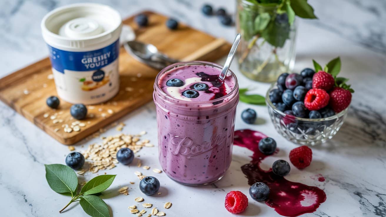 11 blueberry greek yogurt bliss smoothie lfFlCO4rS8ydotsjLwULpw aW9fG911SMaxa2uZFUMgSQ