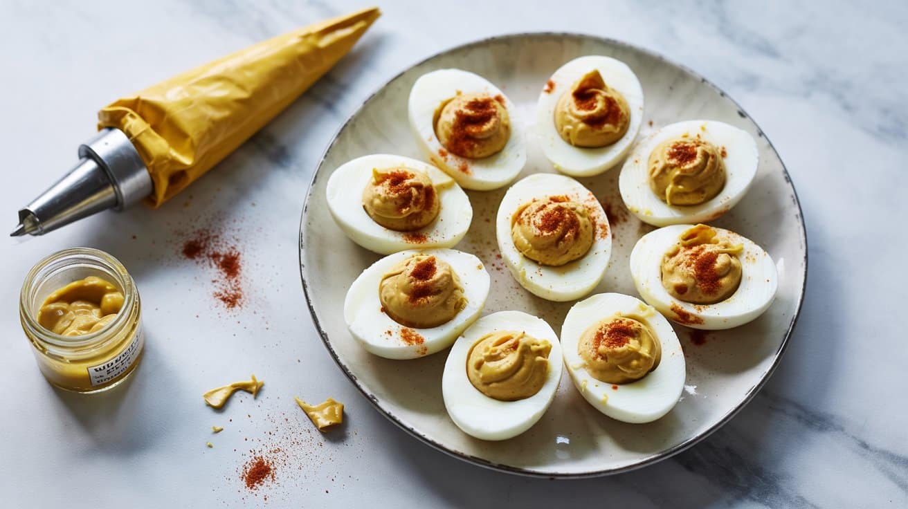 11 deviled eggs with mustard and paprika 0Ccs41yiT4mUkI3mRzEWng Kt4ZzKZdQUOQv8GR Z D4A