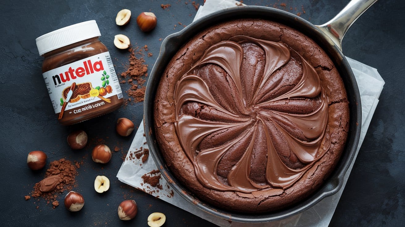 11 nutella swirl skillet brownie a brigh oxMftSGRQoeLJ 1r taruw sbVX5fmPT4aVSLfTbJJrNw