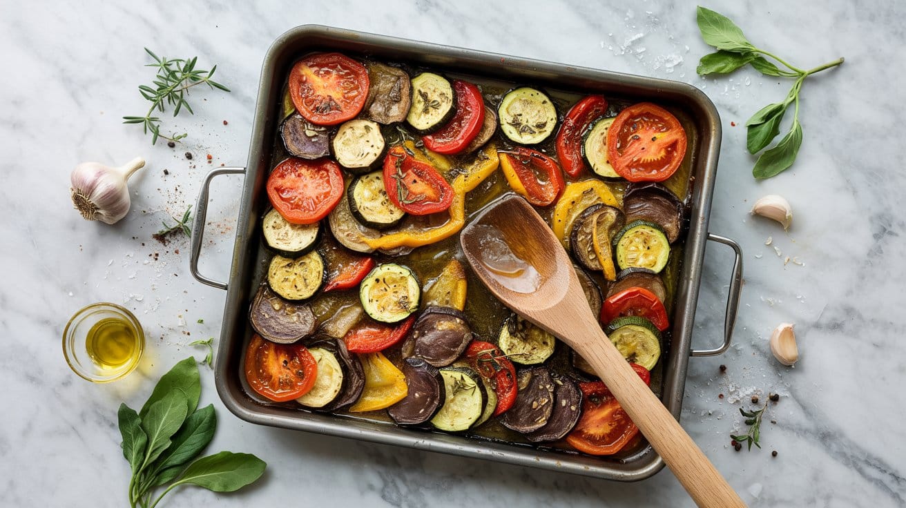 11 oven roasted ratatouille a bright top LYJ34xeYQcChrBv9SH0rpg U13xuuD0RImli6dOJwhjNA